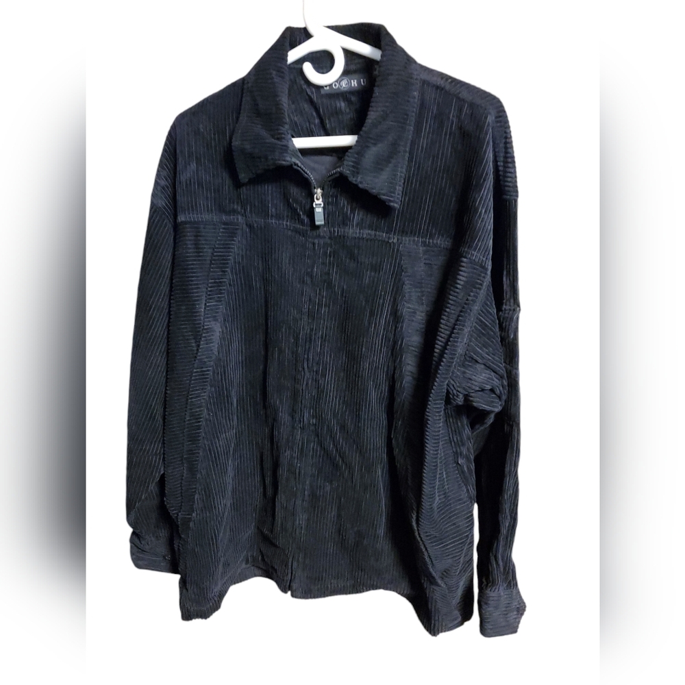 Used Mens Gochu black shirt and pant set. Size 2XL